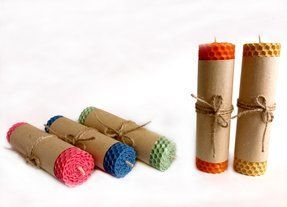 Свічки (висота 13 см діаметр 3,3 см) катані з кольорової вощини, час горіння 3 години 1538385664 фото