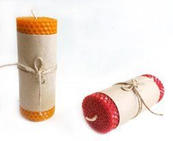 Свічки (висота 13 см діаметр 4,9 см) катані з кольорової вощини  1712088265 фото