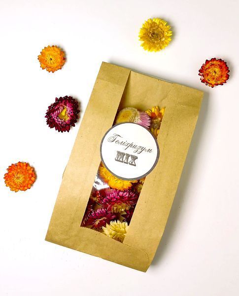 Сухоцвіти Геліхризуму (Helichrysum) для декору та творчості &mdash; 15 г ГМікс15г фото