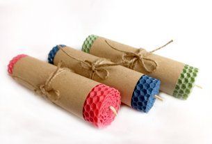 Свічки (висота 17.5 см діаметр 3,3 см) із кольорової вощини катані ручної роботи  1108414386 фото